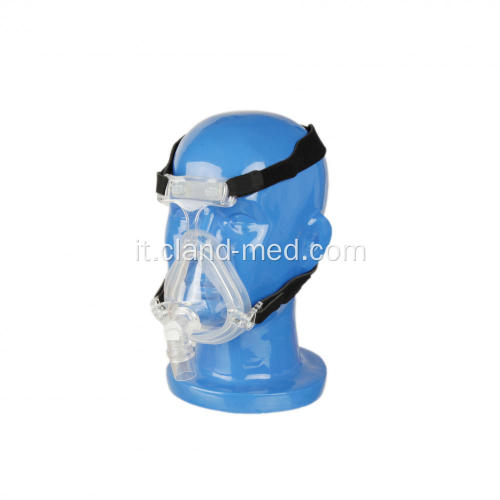 Maschera facciale integrale in silicone CPAP certificato con copricapo